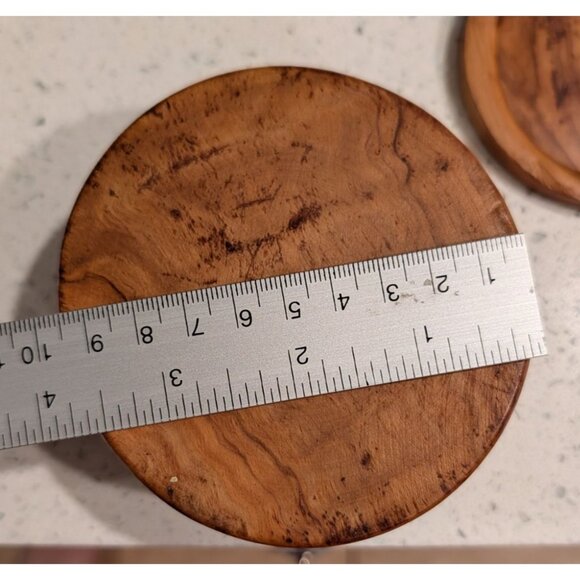 Handcrafted Wood Coaster Set with Holder - Picture 6 of 15